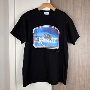 RHUDE Black Lone Wolf Tee